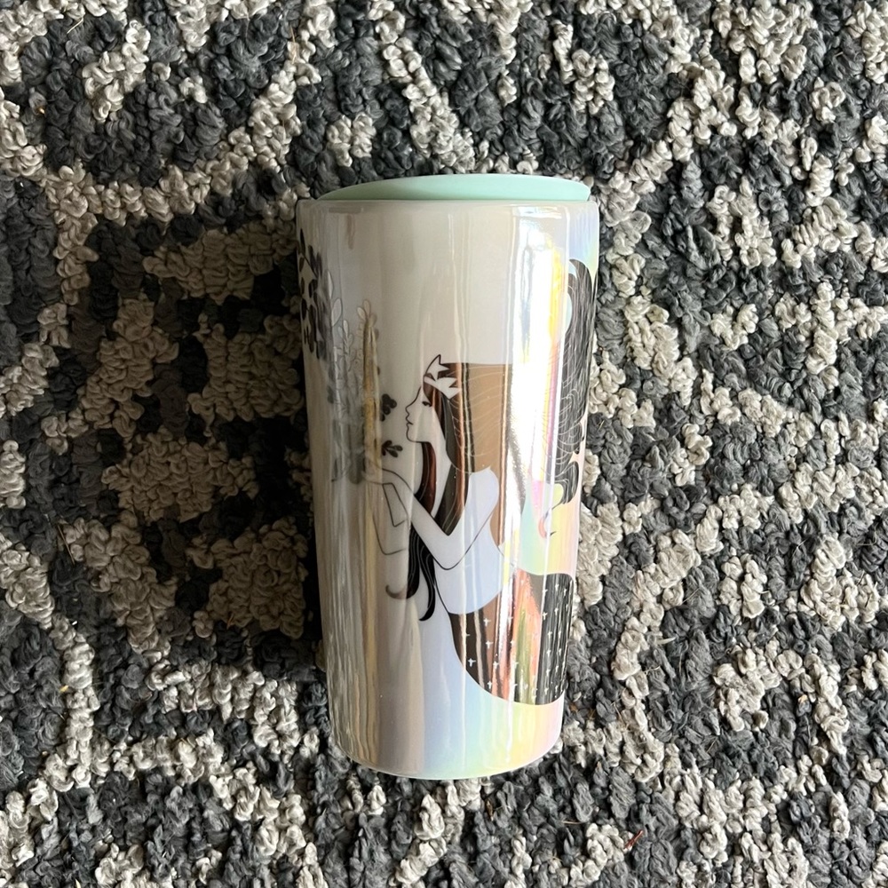Starbucks LIMITED EDITION Iridescent Winter 2021 Siren Mermaid Ceramic Tumbler - Picture 3 of 5